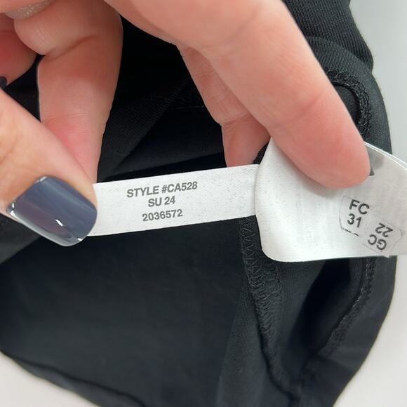 J. Crew Women's Squareneck cap-sleeve top in stretch cotton blend - Black - S - Picture 5 of 6